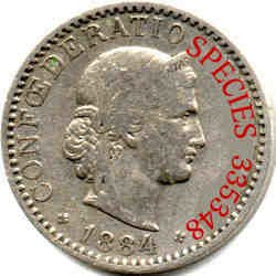 Swiss Coin 1884