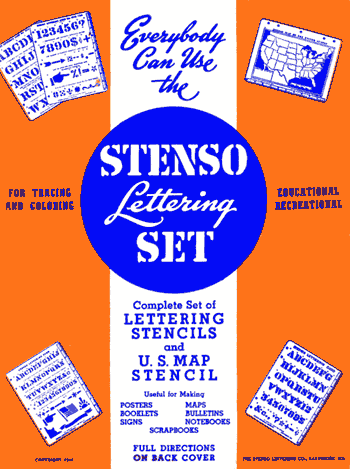 #100 - Stenso Lettering Set - circa 1940's