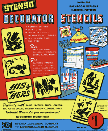 #602 - Stenso Decorator Stencils - circa 1950's